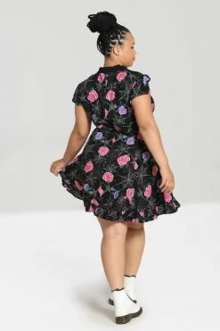 Hell Bunny Eloise Mini Dress Floral Print With Webs 16 Hell Bunny Eloise Mini Dress Floral Print With Webs -Timeless London Shop hlb40283p eloise mini dress blk 02 560x