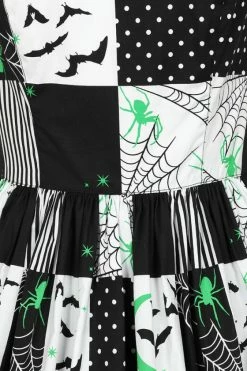 Hell Bunny Annie 50's Dress Halloween Bats -Timeless London Shop hlb40287z annie 50s dress blk wht 12 560x