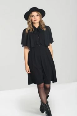 Hell Bunny Isabelle Mid Dress Shawl Detail 16 Hell Bunny Isabelle Mid Dress Shawl Detail -Timeless London Shop hlb40295 isabelle dress blk 04 1 1 560x