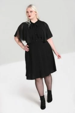 Hell Bunny Isabelle Mid Dress Shawl Detail 19 Hell Bunny Isabelle Mid Dress Shawl Detail -Timeless London Shop hlb40295p isabelle dress blk 03 1 1 560x