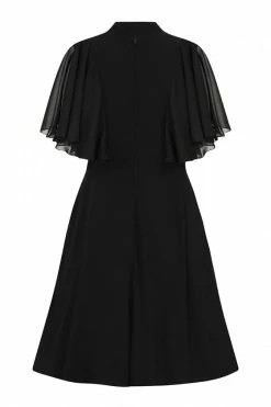 Hell Bunny Isabelle Mid Dress Shawl Detail 21 Hell Bunny Isabelle Mid Dress Shawl Detail -Timeless London Shop hlb40295z isabelle dress blk 11 1 1 560x