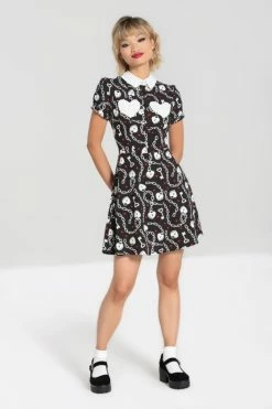 Hell Bunny Heart Lock Mini Dress -Timeless London Shop hlb40311 heart lock mini dress blk 03 560x