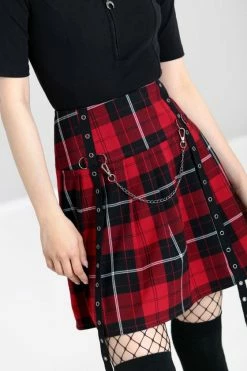 Hell Bunny Brody Mini Skirt -Timeless London Shop hlb50141 brody mini skirt red 04 560x
