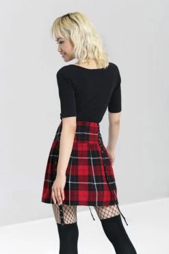 Hell Bunny Brody Mini Skirt -Timeless London Shop hlb50141 brody mini skirt red 05 560x