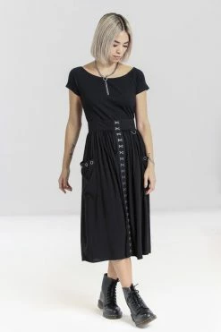 Hell Bunny Tabitha Skirt -Timeless London Shop hlb50172 tabitha skirt black 03 7 560x