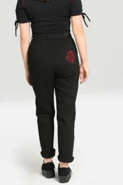 Hell Bunny Tallulah Jeans With Snake Moon Embroidery 23 Hell Bunny Tallulah Jeans With Snake Moon Embroidery -Timeless London Shop hlb50212 tallulah jeans blk 04 560x