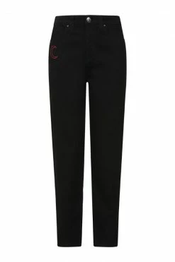 Hell Bunny Tallulah Jeans With Snake Moon Embroidery 24 Hell Bunny Tallulah Jeans With Snake Moon Embroidery -Timeless London Shop hlb50212z tallulah jeans blk 10 560x