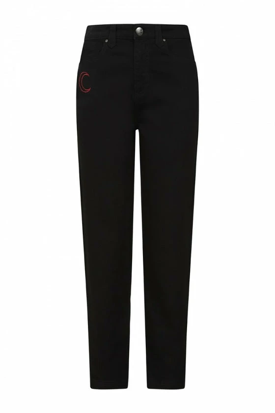 Hell Bunny Tallulah Jeans With Snake Moon Embroidery 10 Hell Bunny Tallulah Jeans With Snake Moon Embroidery - Image 10