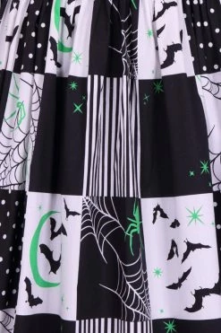 Hell Bunny Annie 50's Skirt Halloween Bats -Timeless London Shop hlb50222z annie 50s skirt blk wht 11 560x