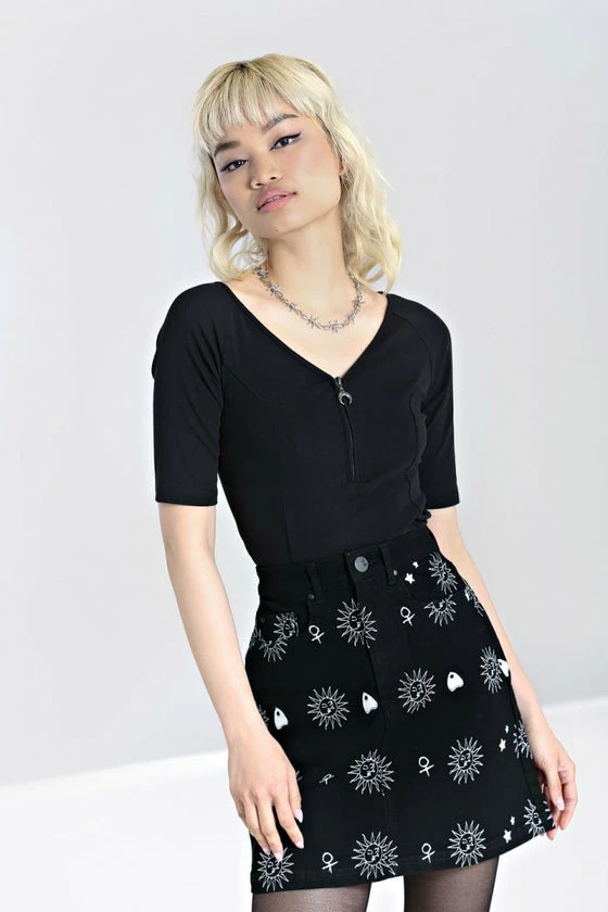 Hell Bunny Ava Top In Black 2 Hell Bunny Ava Top In Black - Image 2