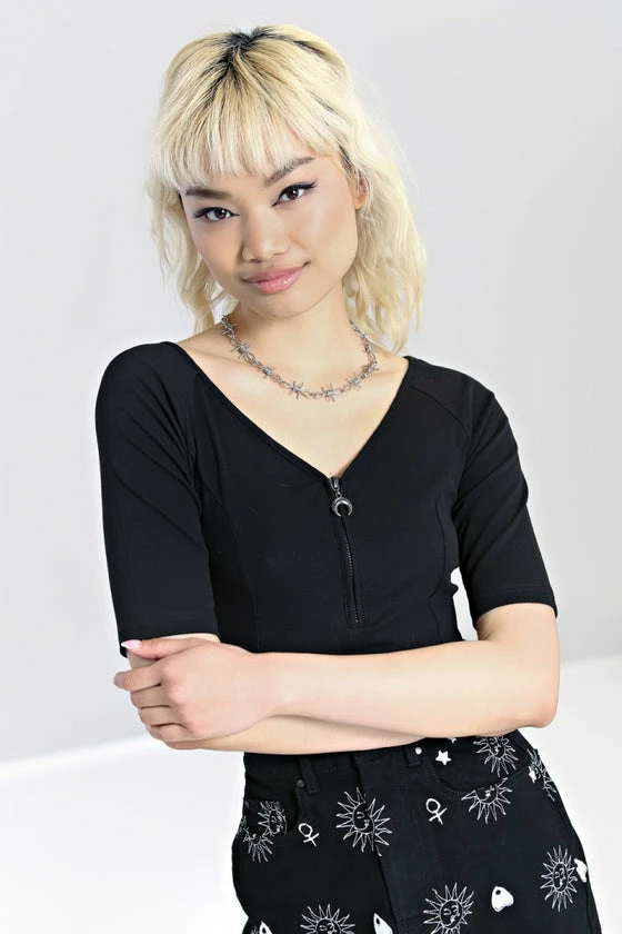 Hell Bunny Ava Top In Black 3 Hell Bunny Ava Top In Black - Image 3