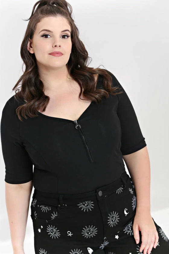 Hell Bunny Ava Top In Black 5 Hell Bunny Ava Top In Black - Image 5