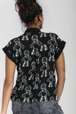 Hell Bunny Voodoo Blouse 16 Hell Bunny Voodoo Blouse -Timeless London Shop hlb60149 voodoo shirt black 03 1 560x