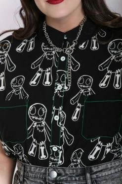 Hell Bunny Voodoo Blouse 12 Hell Bunny Voodoo Blouse -Timeless London Shop hlb60149p voodoo shirt black 02 560x
