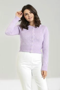 Hell Bunny Mallow Cardigan In Lavender -Timeless London Shop hlb60166 mallow cardigan lavender 02 1 560x