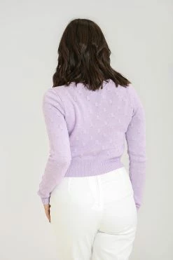 Hell Bunny Mallow Cardigan In Lavender -Timeless London Shop hlb60166 mallow cardigan lavender 03 1 560x