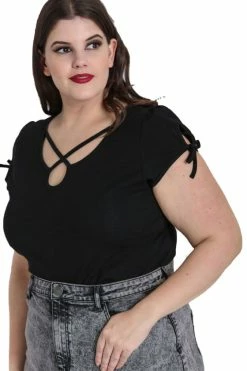 Hell Bunny Cristina Top In Black