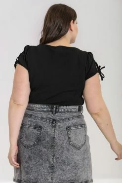 Hell Bunny Cristina Top In Black -Timeless London Shop hlb60171p cristina top black 03 7 560x