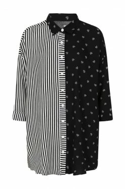 Hell Bunny Ribcage Oversize Shirt -Timeless London Shop hlb60174 ribcage oversized shirt blk wht 10 560x