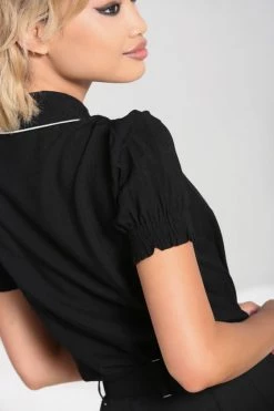 Hell Bunny Drusilla Blouse Bat Collar Detail 14 Hell Bunny Drusilla Blouse Bat Collar Detail -Timeless London Shop hlb60210 drusilla blouse blk 02 6f888fc8 3e84 44fe 8c18 915edbf87ac1 560x