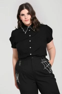 Hell Bunny Drusilla Blouse Bat Collar Detail 17 Hell Bunny Drusilla Blouse Bat Collar Detail -Timeless London Shop hlb60210p drusilla blouse blk 01 638dff71 9626 4be4 ae04 662bde06c0ee 560x