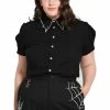 Hell Bunny Drusilla Blouse Bat Collar Detail