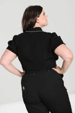 Hell Bunny Drusilla Blouse Bat Collar Detail 19 Hell Bunny Drusilla Blouse Bat Collar Detail -Timeless London Shop hlb60210p drusilla blouse blk 03 8a491c15 1272 4c93 9c0d 4b216cb63bf7 560x
