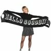 Hell Bunny Hello Goodbye Chunky Large Knitted Scarf Ouija Halloween