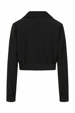 Hell Bunny Ravenwood Cropped Jacket In Black -Timeless London Shop hlb80026 ravenwood jacket blk 11 1 2 560x