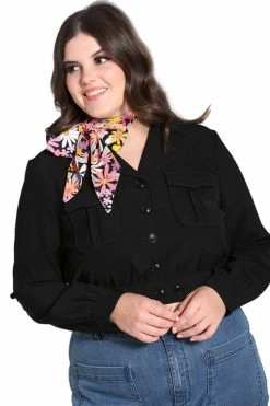 Hell Bunny Ravenwood Cropped Jacket In Black