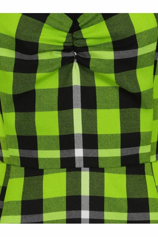 Collectif Mimi Swing Dress In Frogs Breath Tartan 8 Collectif Mimi Swing Dress In Frogs Breath Tartan - Image 8