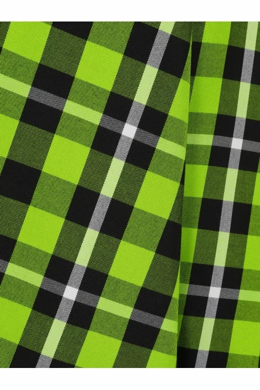 Collectif Mimi Swing Dress In Frogs Breath Tartan 9 Collectif Mimi Swing Dress In Frogs Breath Tartan - Image 9